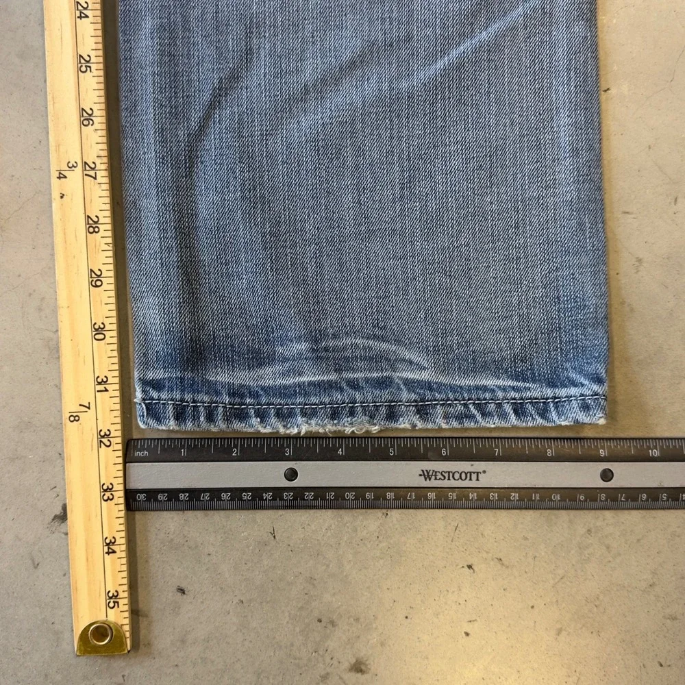 Route 66 Slim Straight Jeans Mens 36x32 Blue Denim Casual Classic